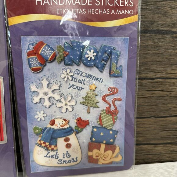 Craft Stickers Handmade 3D Decorative Christmas Santa Snowman Scrapbooking NEW - Picture 4 of 5